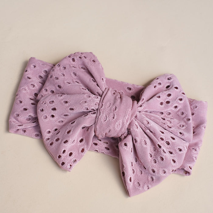 Wholesale Headband Polyester Hollow Out Kids Baby Bowknot JDC-HD-DanN001