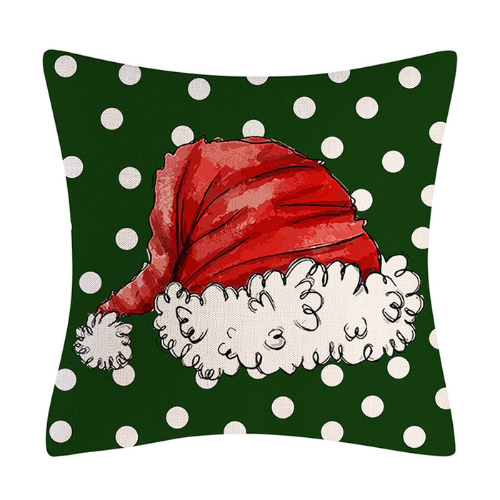 Wholesale Pillowcase Linen Print Christmas Without Pillow MOQ≥3 JDC-PW-LMJ001