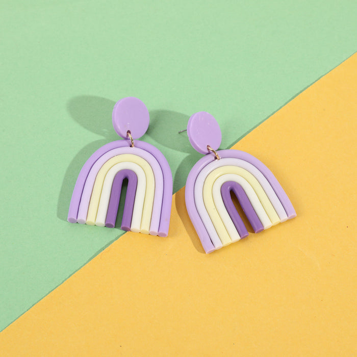 Wholesale Soft Pottery Earrings U Shape Cute Fashion JDC-ES-ZYi001