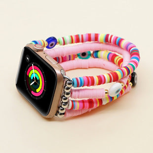 Wholesale For Apple Watch Boho Beads Soft Ceramic Strap JDC-WH-BDBD001