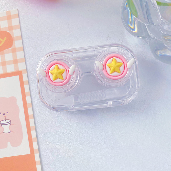 Wholesale Cartoon Cat Claw Contact Lens Case Plastic Portable (M) MOQ≥2 JDC-GA-Qingdu003