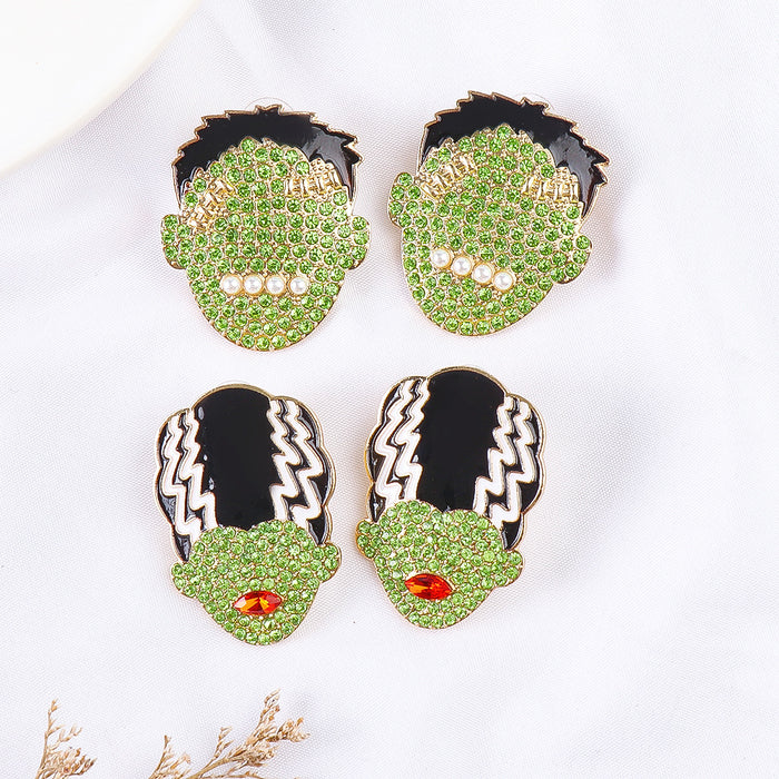 Wholesale Earrings Alloy Halloween Hulk Ear Studs JDC-ES-JJ253