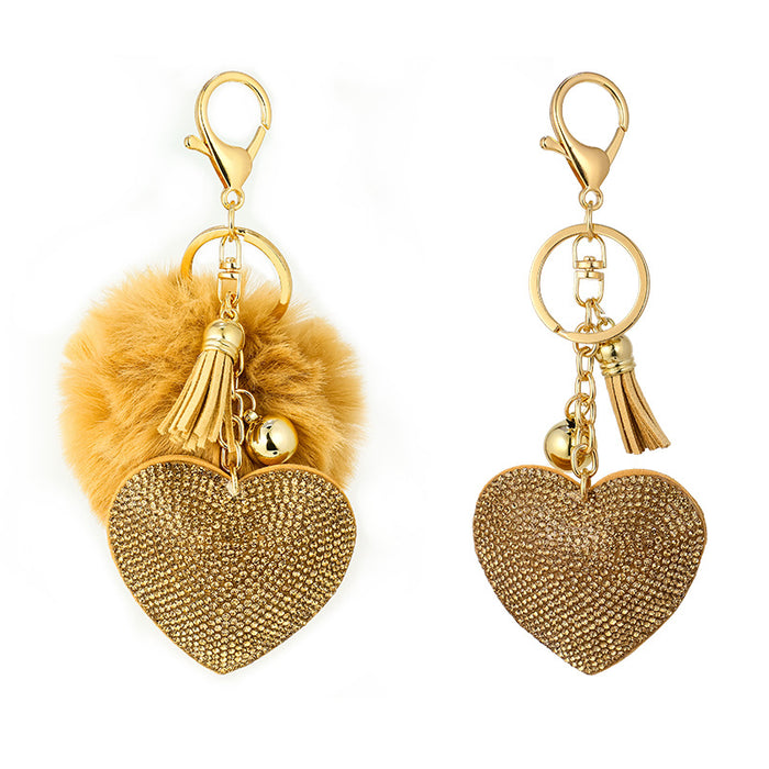 Wholesale Love Hair Ball Zinc Alloy Keychain JDC-KC-DeH002