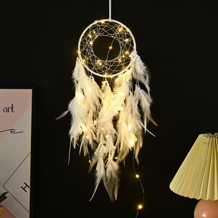 Wholesale fairy feather dream catcher diy handmade ornaments MOQ≥2 JDC-DC-JunX014