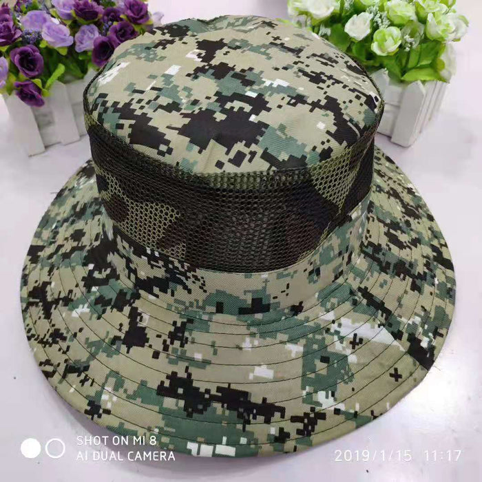 Wholesale Summer Men's Hat Outdoor Sunscreen Hat Bad Leisure Camouflage Fishing Hat JDC-FH-DingB001