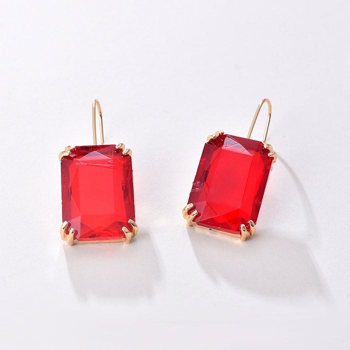 Wholesale Fashion Trend Color Rhinestone Stud Earrings Women JDC-ES-Chenrui015