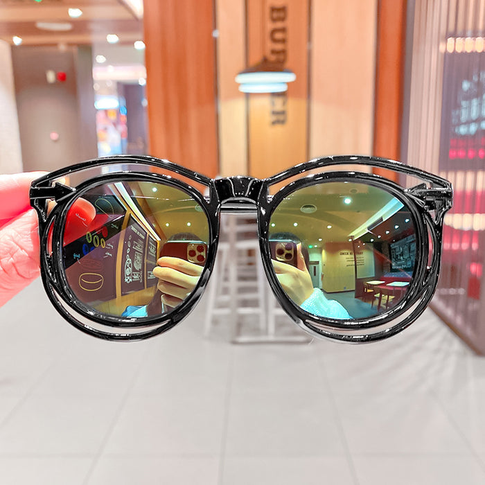 Jewelry WholesaleWholesale children's round frame skeleton sunglasses JDC-SG-HengX007 Sunglasses 恒曦 %variant_option1% %variant_option2% %variant_option3%  Factory Price JoyasDeChina Joyas De China