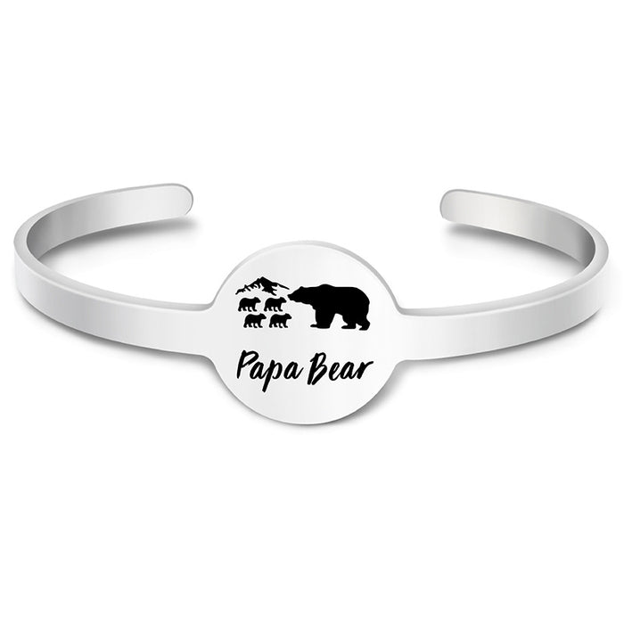 Jewelry WholesaleWholesale stainless steel father's day bear titanium steel bracelet JDC-BT-ganggu007 Bracelet 钢古 %variant_option1% %variant_option2% %variant_option3%  Factory Price JoyasDeChina Joyas De China