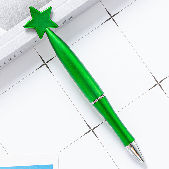 Wholesale Ballpoint Pen Plastic Star Shaped Twist Pen MOQ≥2 JDC-BP-Huah090