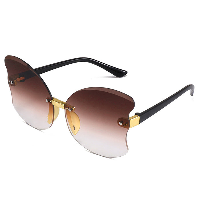 Jewelry WholesaleWholesale frameless cut edge Sunglasses wing shape SunglassesJDC-SG-SengB009 Sunglasses 森邦 %variant_option1% %variant_option2% %variant_option3%  Factory Price JoyasDeChina Joyas De China