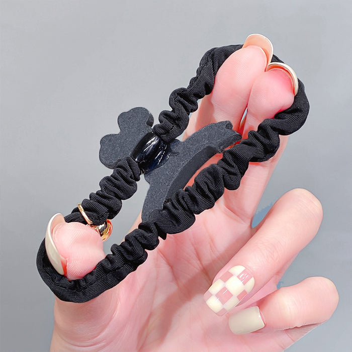 Wholesale cartoon kt cat letter brand hair ring fabric pleated small intestine ring JDC-HS-HShi001