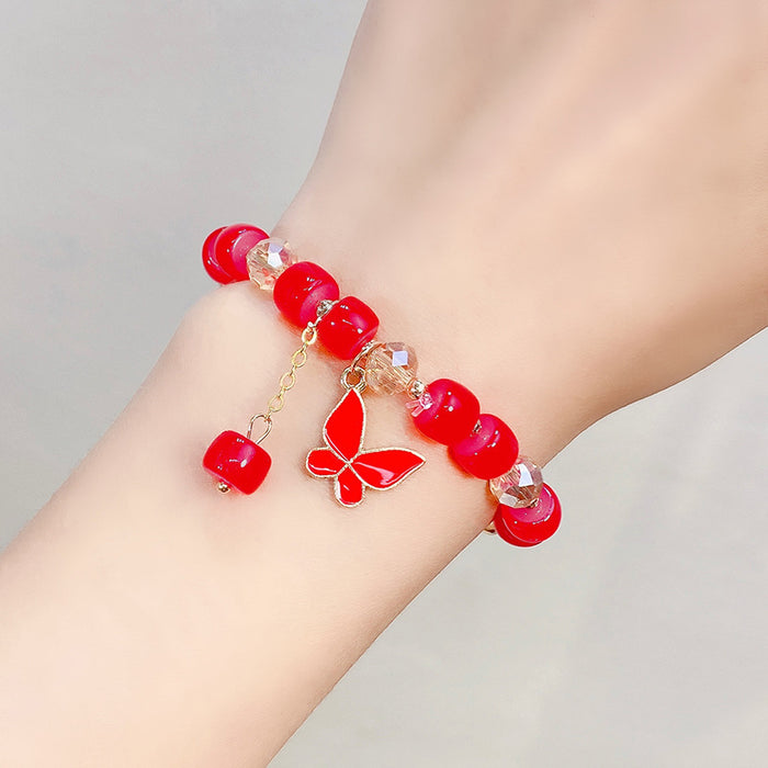 Wholesale Children's Glass Beaded Bracelet Princess Cartoon Crystal JDC-BT-i001