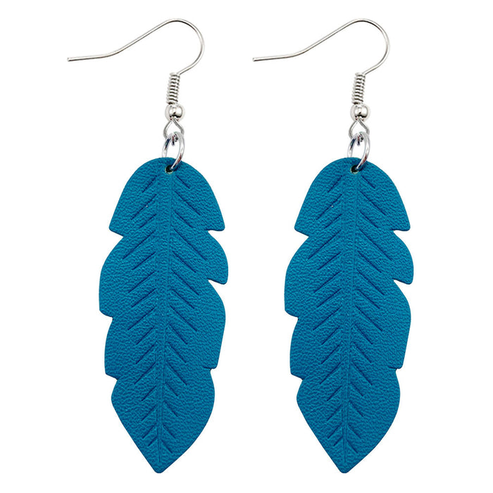 Jewelry WholesaleWholesale Leaf Color PU Leather Earrings MOQ≥2 JDC-ES-Chengy018 Earrings Chengy %variant_option1% %variant_option2% %variant_option3%  Factory Price JoyasDeChina Joyas De China