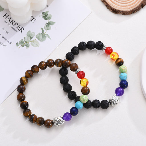 Jewelry WholesaleWholesale Simple Colorful Bracelet Natural Red Agate Amethyst Beaded Bracelet JDC-BT-YanH004 Bracelet 燕鸿 %variant_option1% %variant_option2% %variant_option3%  Factory Price JoyasDeChina Joyas De China