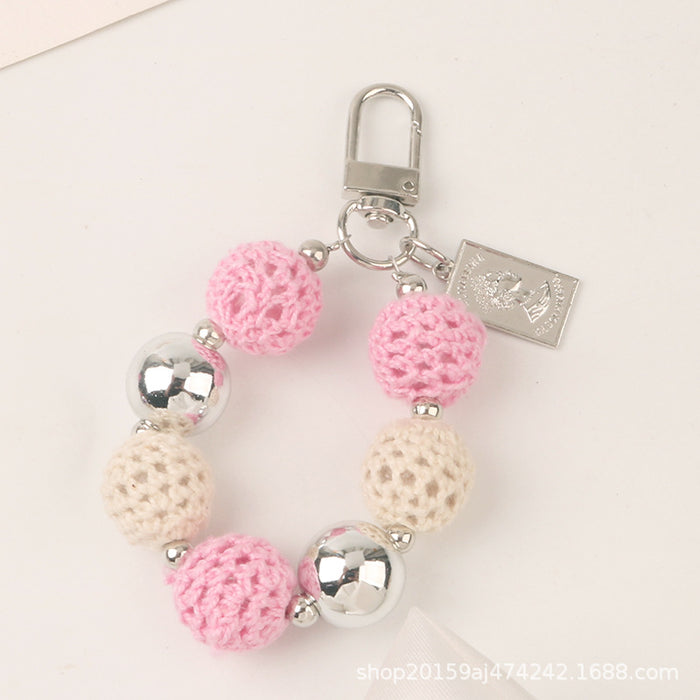 Wholesale Keychain Metal Cute Wool Ball Beads MOQ≥2 JDC-KC-YiHan033