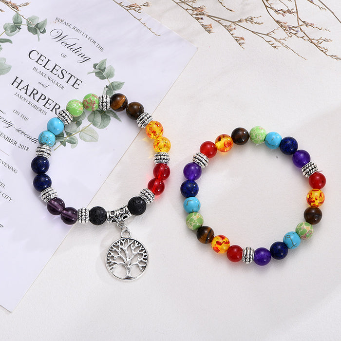 Wholesale Creative Colorful Bracelet Natural Tiger Eye Beaded Bracelet JDC-BT-YanH005