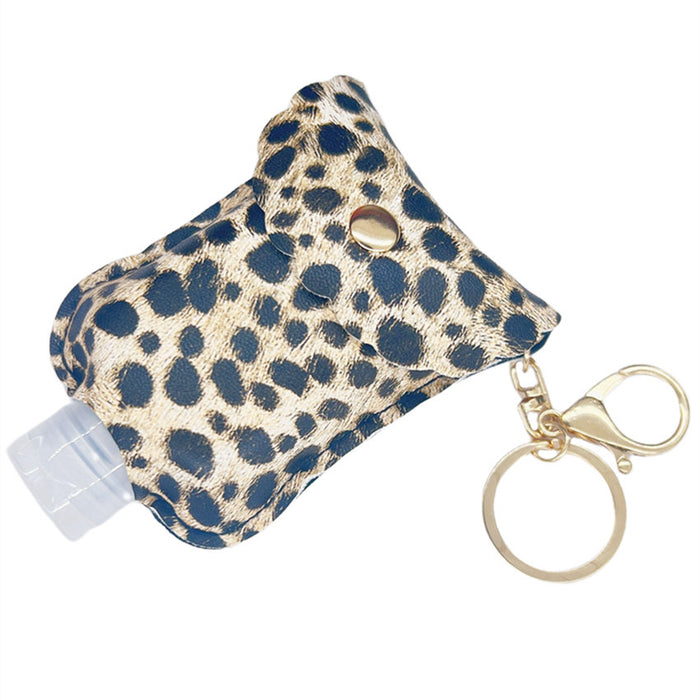 Wholesale Hand Sanitizer Color PU Leather Case Keychain MOQ≥2 JDC-KC-WenJ009