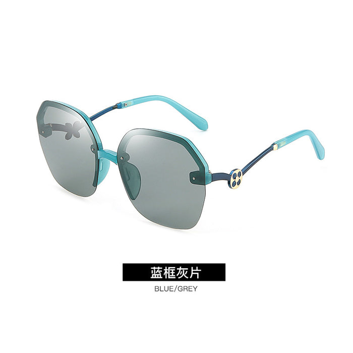 Jewelry WholesaleWholesale Half Frame Petal Polarized Sunglasses UV Protection JDC-SG-KaiX020 Sunglasses 凯祥 %variant_option1% %variant_option2% %variant_option3%  Factory Price JoyasDeChina Joyas De China