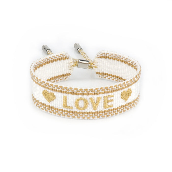 Jewelry WholesaleWholesale Metal Braided Embroidered Letter Bracelet JDC-BT-SheY006 Bracelet 奢颖 %variant_option1% %variant_option2% %variant_option3%  Factory Price JoyasDeChina Joyas De China