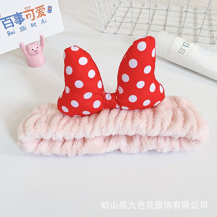 Wholesale Cartoon Cute Polka Dot Oversized Butterfly End Hairband JDC-HD-JSH002