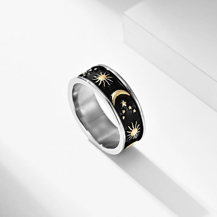 Wholesale Ring Stainless Steel Star Moon Sun MOQ≥2 JDC-RS-PREMQIANF005