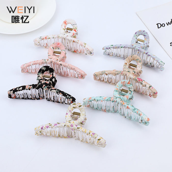 Wholesale hair clips plastic floral shark clips JDC-HC-MDL003