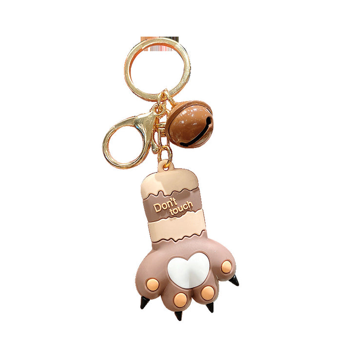 Wholesale Cartoon Cute Cat Claw Silicone Keychain MOQ≥2 JDC-KC-LeZ010