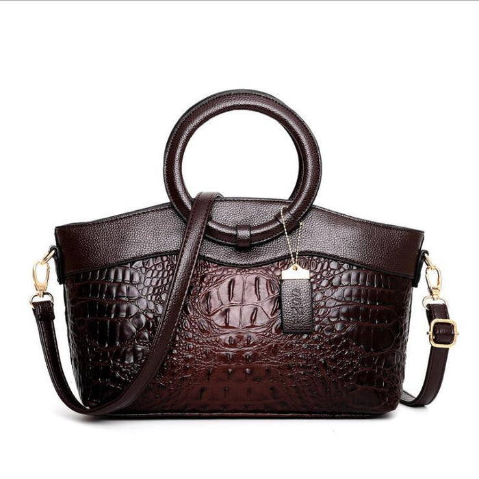 Wholesale Shoulder Bag PU Crocodile Pattern Ring Diagonal Cross Portable JDC-SD-Gediao002