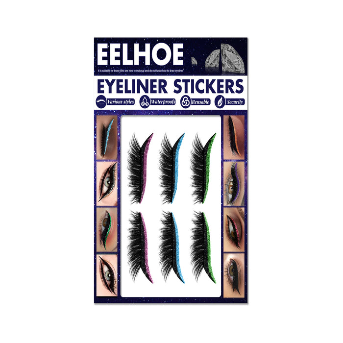 Wholesale Glitter Eyeliner Glue Free Self Adhesive False Eyelashes Stickers MOQ≥3 JDC-EY-JMX004