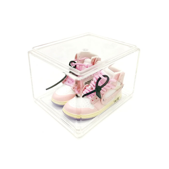 Wholesale Enamel Sneakers Plastic Transparent Box Keychains Ornaments JDC-KC-TuoH009