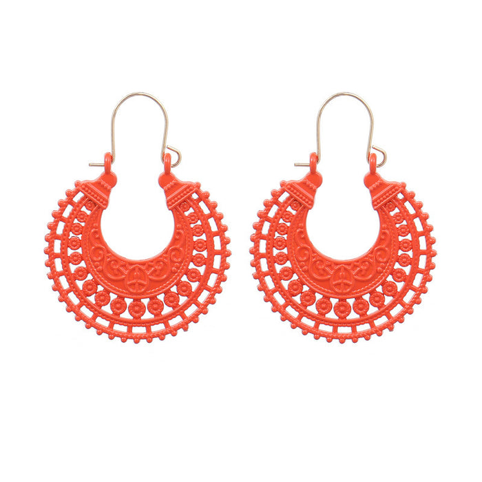 Wholesale Earrings Alloy Candy Color Cutout JDC-ES-Yuhong017