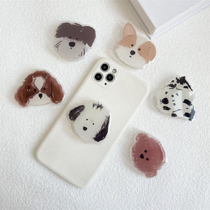 Wholesale Acrylic Epoxy Cartoon Cute Dog Airbag Phone Holder MOQ≥2 JDC-PS-WeiJiu030