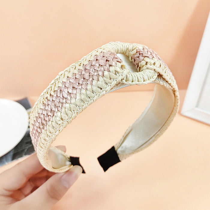 Wholesale Headband Straw Boho Style JDC-HD-ChaoX007