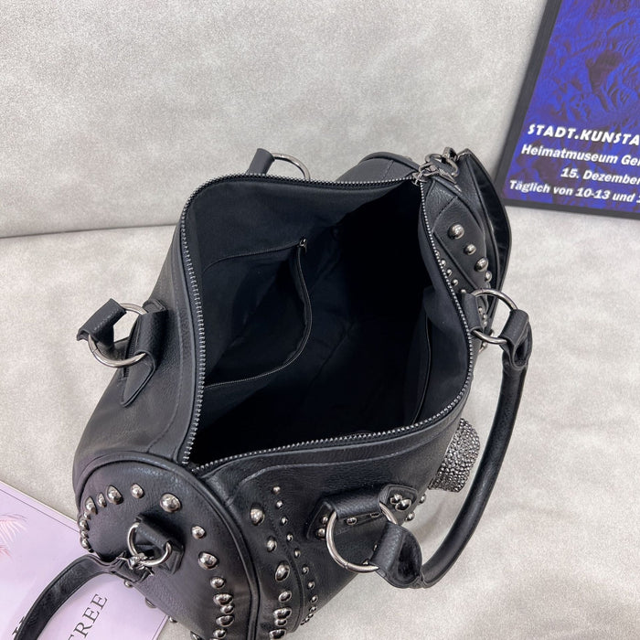 Wholesale Shoulder Bag PU Rivets Large Capacity Portable Diagonal Span MOQ≥3 JDC-SD-Shangj001