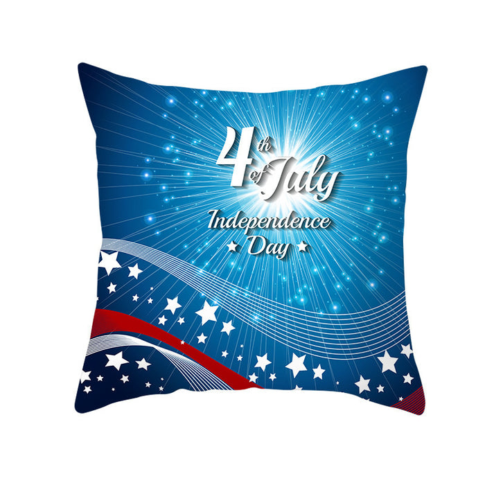 Wholesale 4th of July Independence Day Pillowcase Peach Skin Print MOQ≥2 JDC-PW-Jinze001