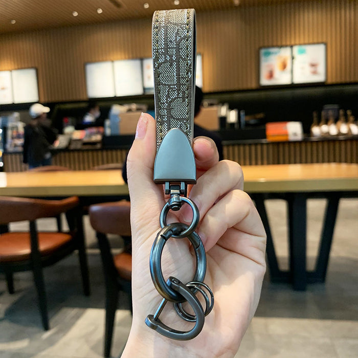 Jewelry WholesaleWholesale PU Leather Metal Car Lanyard Keychain （F) JDC-KC-MSi008 Keychains 妙思 %variant_option1% %variant_option2% %variant_option3%  Factory Price JoyasDeChina Joyas De China