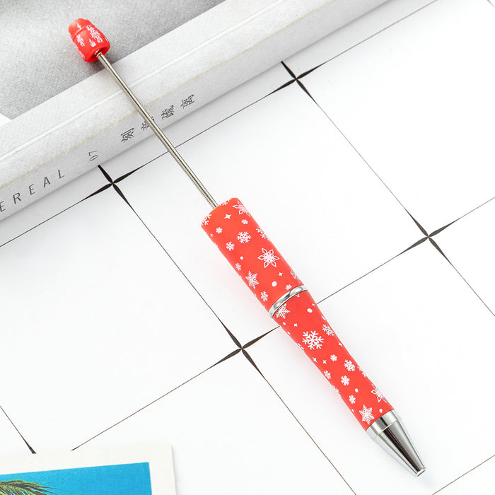 Wholesale DIY Beadable Pens Cow Print Leopard Print Christmas Plastic Pen DIY for Beaded JDC-PN-HuaH006