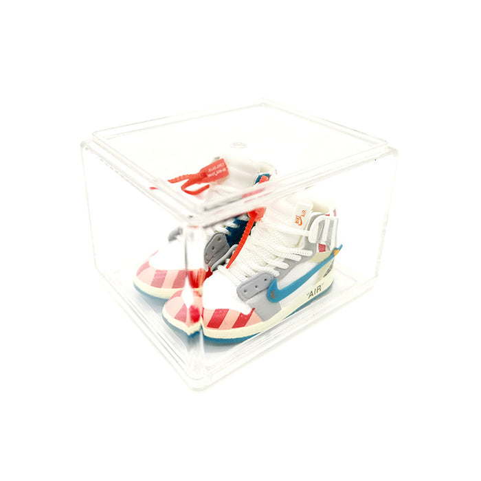 Wholesale Enamel Sneakers Plastic Transparent Box Keychains Ornaments JDC-KC-TuoH009