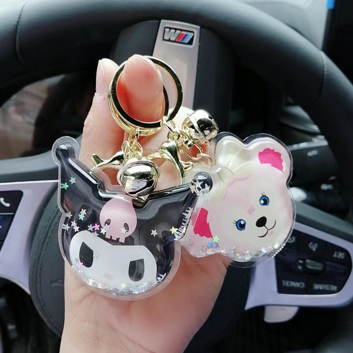 Wholesale cartoon quicksand oil bag keychain delicate tpu soft glue (M) JDC-KC-JFang005