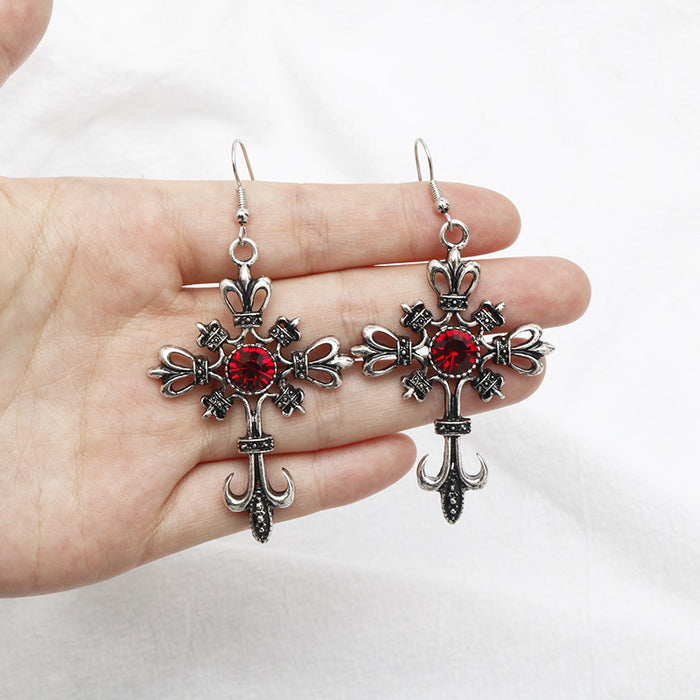 Wholesale Earrings Alloy Halloween Skull Bat Vintage Cross JDC-ES-Dsheng002