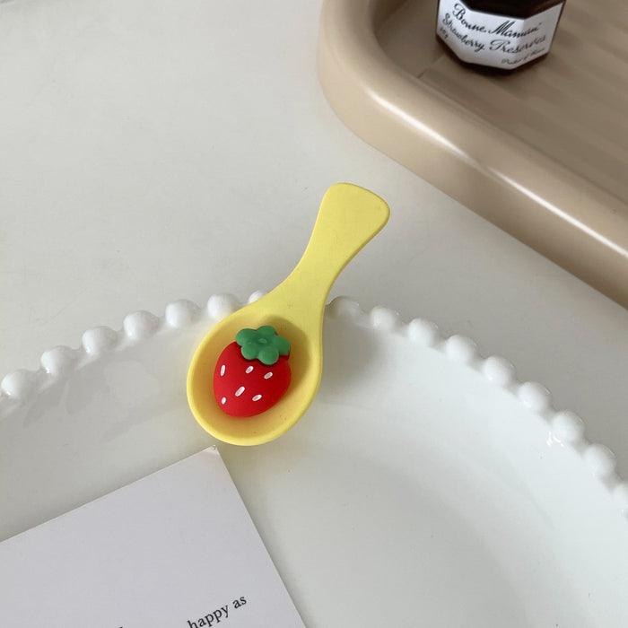 Wholesale Hairpin Plastic Spoon Strawberry Cake JDC-HC-HaoF007