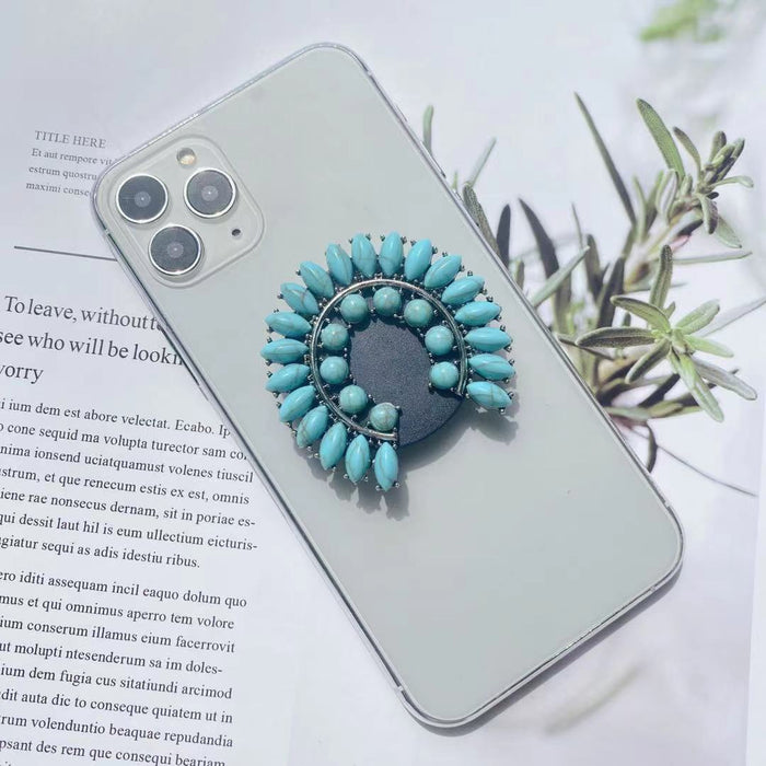 Wholesale Grips Mobile Phone Holder Turquoise Cactus Phone Holder Folding MOQ≥2 JDC-PS-Weijiu003