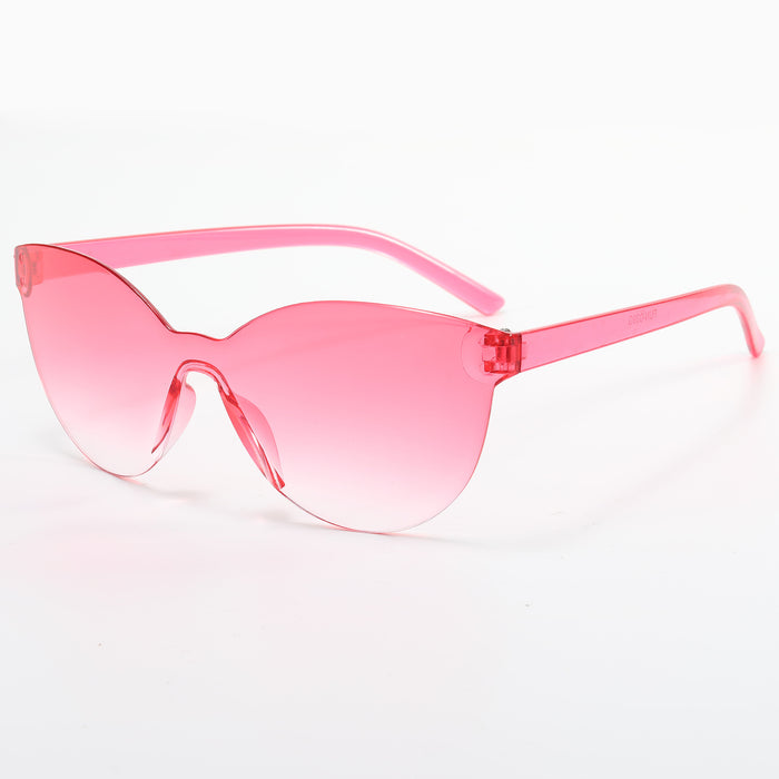 Wholesale Frameless Candy Color PC Lens Ladies Sunglasses JDC-SG-YuH006