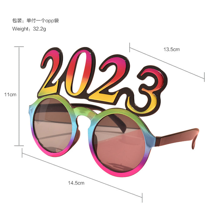 Wholesale Sunglasses PC 2023 Digital Glasses Modeling New Year's Eve Celebration Party 10 pcs JDC-SG-SFY001