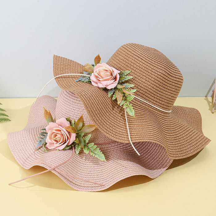 Jewelry WholesaleWholesale Papyrus Flower Strap Straw Hat MOQ≥2 JDC-FH-XLv001 Fashionhat 轩吕 %variant_option1% %variant_option2% %variant_option3%  Factory Price JoyasDeChina Joyas De China