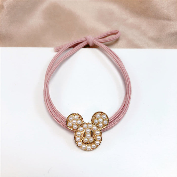 Jewelry WholesaleWholesale rabbit pearl metal hair rope (M) JDC-HS-Jiax024 Hair Scrunchies 佳芯 %variant_option1% %variant_option2% %variant_option3%  Factory Price JoyasDeChina Joyas De China