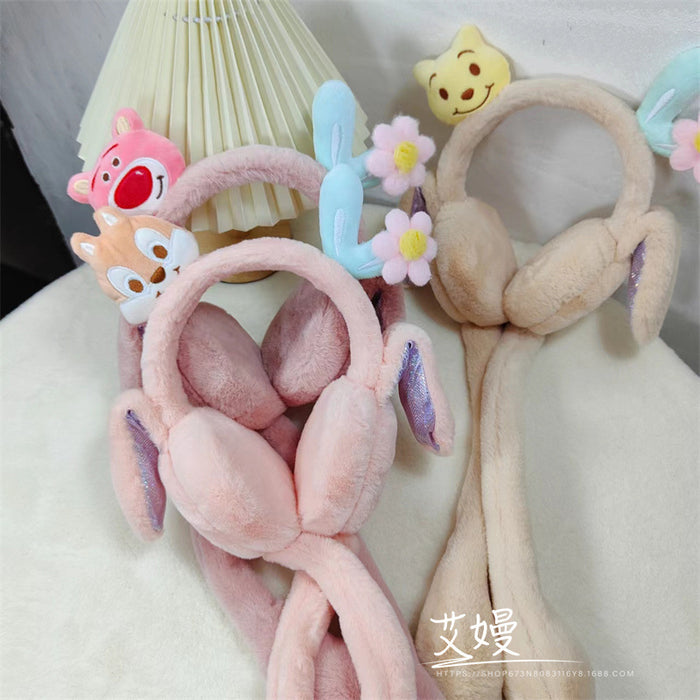 Wholesale Earmuff Plush Warm Winter Thick Cute Cartoon Ears Move (M) MOQ≥3 JDC-EF-AiMan004