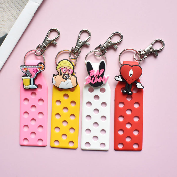 Wholesale Keychain Croc Charms PVC Soft Rubber MOQ≥10 (M) JDC-KC-RYY004