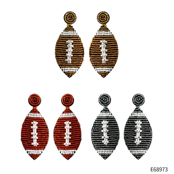 Wholesale Earrings Rice Beads Rugby MOQ≥2 JDC-ES-PREMJM002