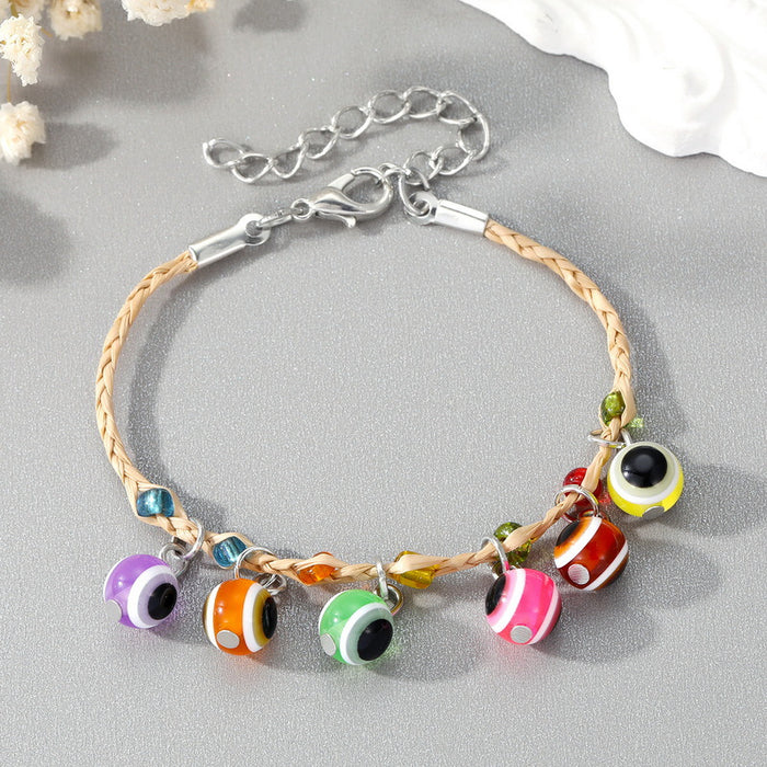 Wholesale Bracelet Resin Evil Eye Heart Adjustable JDC-BT-Gm002